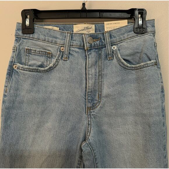 Universal Thread Jeans Womens 2 Short High Rise 90s Straight Comfort Stretch - Picture 3 of 10